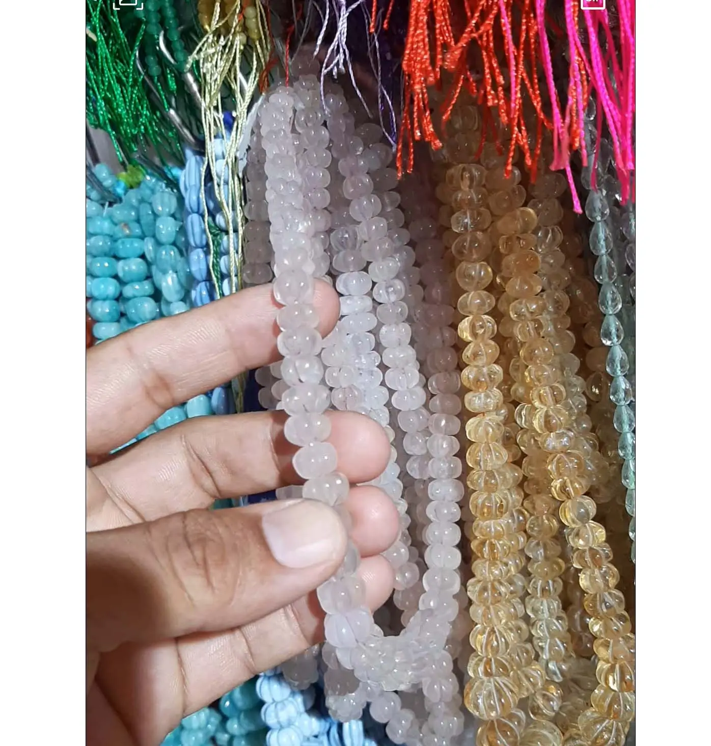 Fabbricazione di fabbrica Multi pietra di luna Roundel taglio perline di pietra filo per Festival creazione di gioielli perline