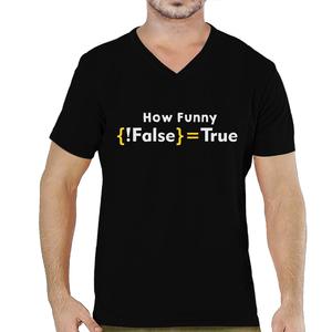 T-shirts pour hommes à col en V 100% coton de haute qualité à manches courtes personnalisées plusieurs couleurs, y compris un motif imprimé en tissu tricoté noir - Product Image 1