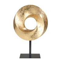 Statue de fantaisie, décoration d'intérieur, couleur noire et or pour le salon, artisanat, sculpture décorative en laiton, avec nouveau look