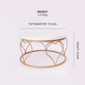 Soporte de pastel de oro personalizado de alta calidad hecho a mano con hierro y mármol Diseño exclusivo de la empresa de fabricación más grande - Product Image 5