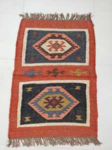 โบฮีเมียนอินเดียวินเทจหลายสีปอกระเจาขนแกะทางเดินวิ่งแฮนด์เมด Kilim ทอสี่เหลี่ยมผืนผ้าห้องนั่งเล่นห้องครัวพรมพื้นที่พรม