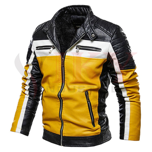 2021 Spring Autumn Winter Fashion Coats Windproof <b>Long</b> Sleeves Solid <b>Men</b> Motorcycle Leather <b>Jackets</b> - Product Image 3