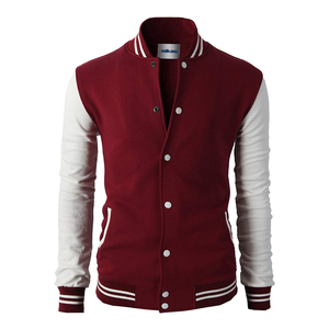 Chaquetas universitarias unisex personalizadas Equipos de béisbol Ropa deportiva de invierno informal Tallas grandes Con bolsillo de piel decorado de poliéster de cuero - Product Image 2