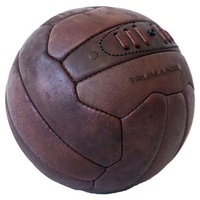Ballon de football rétro en cuir véritable fait main, style ancien