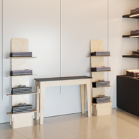 Table de présentation modulaire en bois emboîtable Esposit HM-3500-001, 100x75x40, pour magasin de vêtements, mobilier OEM/ODM