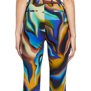 Pantalon de pyjama sexy personnalisé en coton pour femme, nouvelle collection, style palazzo, respirant, taille élastique à devant plat - Product Image 3