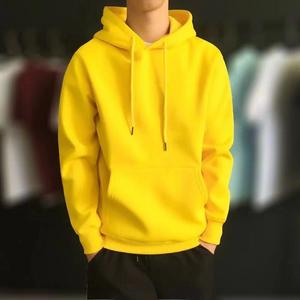 Meilleure qualité en gros pas cher pull polaire à capuche OEM hiver couleur unie manches longues avec poche vêtements de sport homme sweats à capuche 2023 - Product Image 3