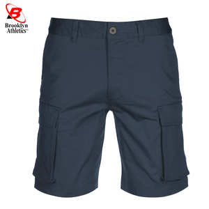 Pantalones cortos cargo de algodón de alta calidad para hombre con decoración de patrón de cierre de cintura elástica con logotipo personalizado-para ropa informal de verano - Product Image 2