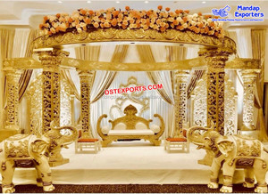 Mandap de mariage traditionnel sri-lankais Manavarai - Matériau en fibre portable, design personnalisable, origine indienne, Washington, Californie - Product Image 6