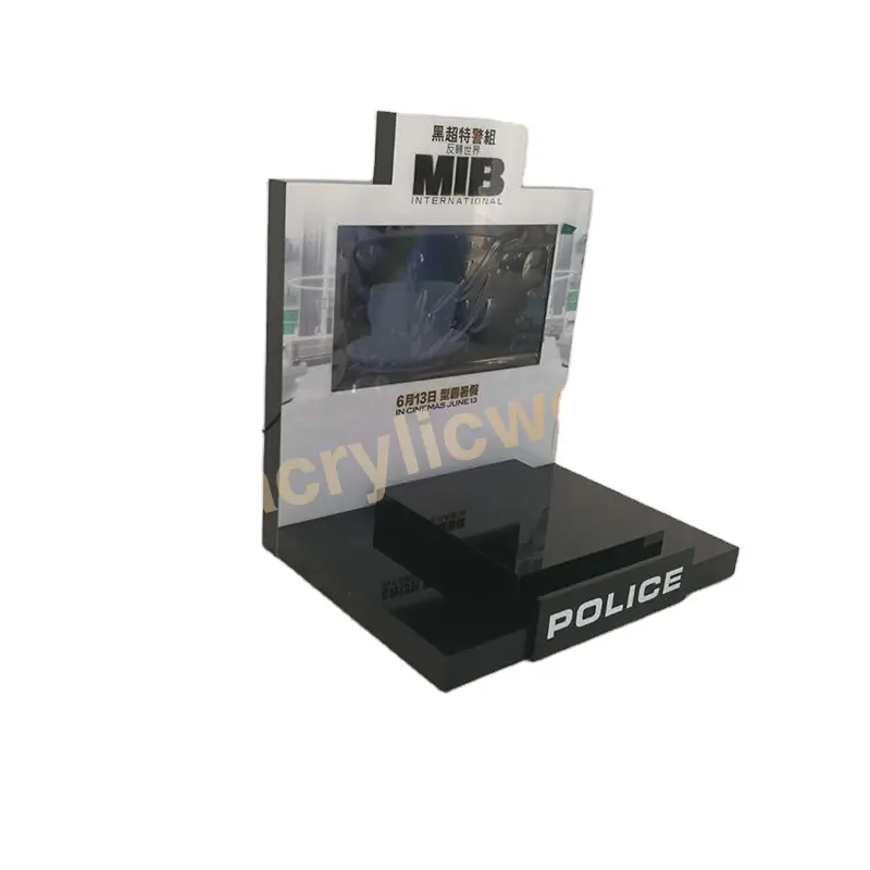 Hot Sale Showcase Acrylic Watch Display Stand Cabinet Showcase Rotating Led Light acrylic watch display
