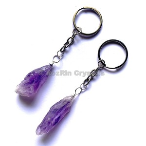 Best quality Amethsyt Natural Point Keychain - Product Image 1