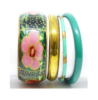 Célèbre Chine Populaire Conception À La Main Partie porter Mode Bracelet ensemble Rond Ouvert Coloré multi bracelet à la main bracelets Churi ensemble