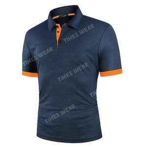 Camiseta Polo Personalizada para Hombre, Estilo Europeo de Alta Calidad, Manga Corta, Secado Rápido, Talla XL, Estampado Color Block, Alta Visibilidad - Product Image 1