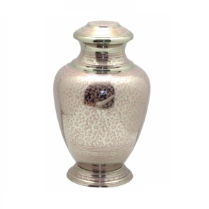 Urna de cremación funeraria de diseño raro y único para cenizas conmemorativas urna de cenizas de recuerdo de metal de calidad duradera - Product Image 1