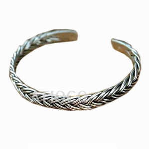 Brazalete Atiqco de Latón Estilo Hip Hop, Chapado en Plata, Diseño Único, Unisex, 100% Latón Puro, Superventas - Product Image 5