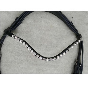 Adams Tack cuero anatómico Smart Horse brida 12mm Crystal Wave Brow Band cómodo nuevo diseño puro genuino PVC caballo - Product Image 2