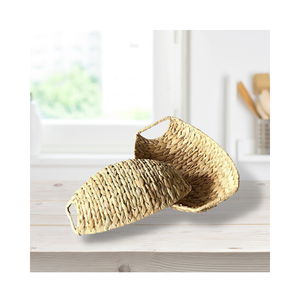 Lot de 2 plateaux de service décoratifs en jacinthe d'eau Fournisseur du Vietnam Plateau alimentaire en gros Meilleur design - Product Image 1