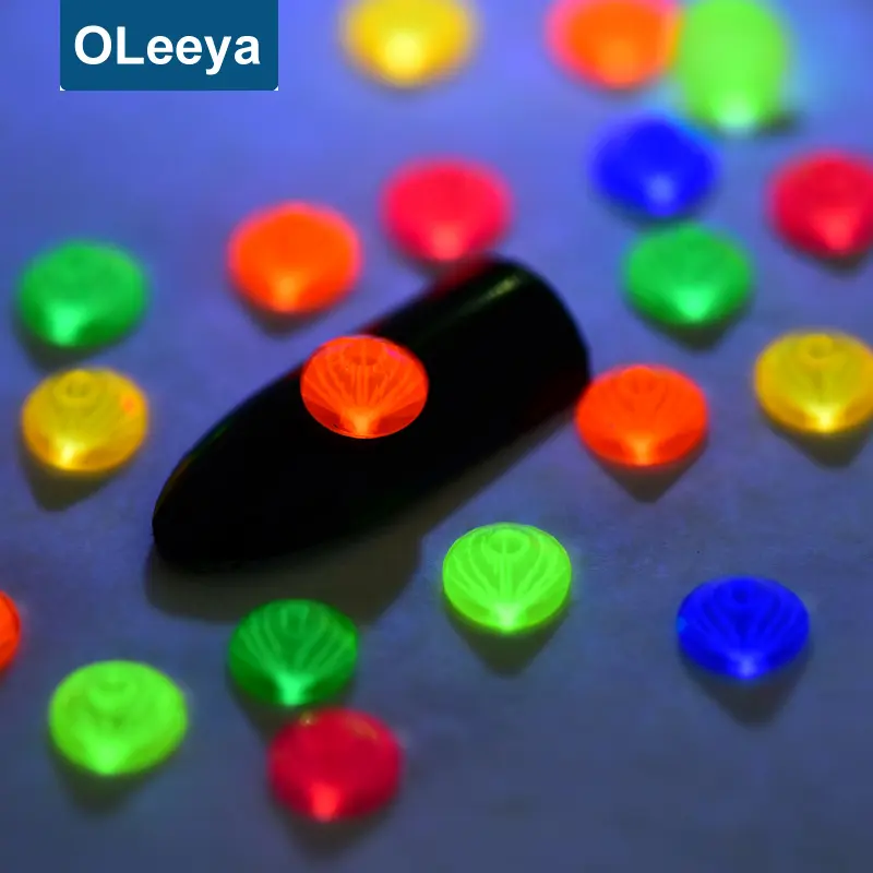 Oleeya SS6/SS8/SS10/SS12/SS16/SS20 с плоской задней частью неоновый нейл-арта кристаллы Б ез исправлений Стразы для ногтей с быстрой доставкой