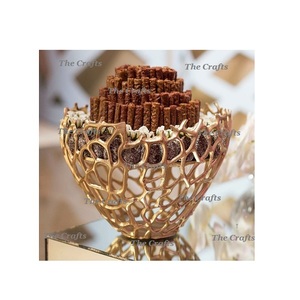 Atractivo Tazón Decorativo de Aluminio Pulido en Color Dorado, de Alta Calidad, Ecológico y con Forma Personalizada - Product Image 4