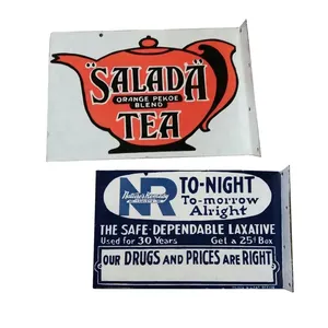 Advertisement Outdoor Flange Enamel Signs Wholesale Hot Selling Vintage Flange Motorcycles Oil Porcelain Enamel Signs