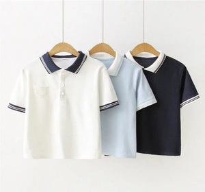 Camiseta de secado rápido para niños y niñas, polo de manga corta con logotipo personalizado, gran oferta, precio de fábrica, 2021 - Product Image 3