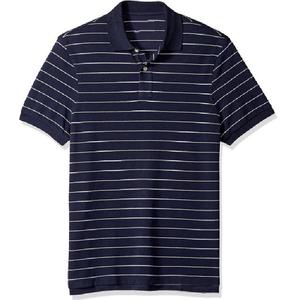 Polo d'été rayé à manches courtes personnalisé marque originale 100% vêtements en coton tissu imprimé de haute qualité à séchage rapide - Product Image 6