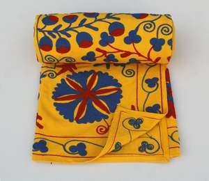 Tapiz decorativo de pared para sofá y playa, ropa de cama individual, Bohemia, bordada, de estilo escandinavo, amarillo, para decoración de fiesta - Product Image 4