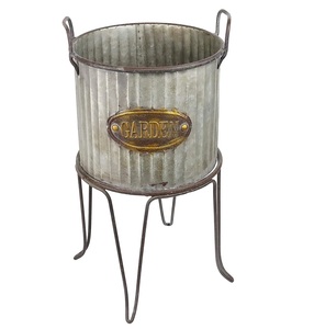 Ensemble de 3 baignoires en métal galvanisé pour pot de fleur utilisation jardin - Product Image 2