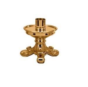 Candelabro de latón de alta calidad, tres soportes para iglesia, Brassworld, India - Product Image 1