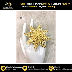 <b>Ring</b> African Jewellery Design <b>Set</b> <b>Gold</b> Plated Wedding Party - Product Image 4