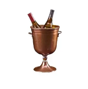 Seau à Champagne et glace en cuivre en acier inoxydable, outil de Bar de luxe, pour vin et bière, seau refroidisseur, 1 pièce