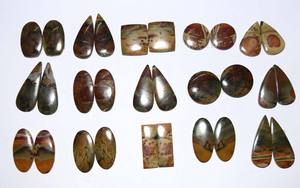 พลอยสีม่วง Cabochon ทำจากโพลีโครเมี่ยมธรรมชาติ,พลอยคู่สำหรับทำเครื่องประดับ DIY - Product Image 3