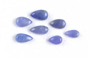 Impressionnant 7 pièces naturel Tanzanite lisse poire forme Cabochons perles bleues pour bracelet à bricoler soi-même et collier fabrication de bijoux - Product Image 4