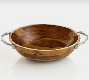 Bol à salade élégant vaisselle pour la maison hôtel Restaurant bol rond de service de nourriture matériau bois cuisine bols à savon en bois faits à la main - Product Image 2