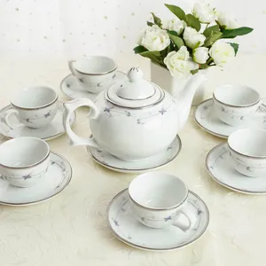 OEM Porcelain Tea set - Unique Pattern Heat Resistant Porcelain Tea set as gift wholesale manufacturer