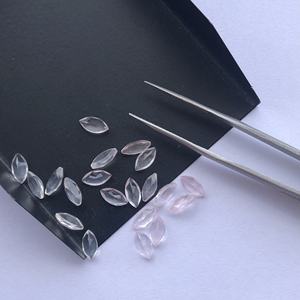 Piedras preciosas calibradas de marquesa facetadas de cuarzo rosa Natural de 6mm y 8mm, venta al por mayor, piedras sueltas para la fabricación de joyas, Ofertas de liquidación en línea - Product Image 2