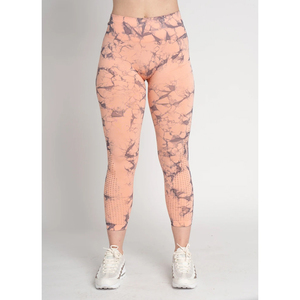 Customized CUSTOMIZED DESIGNED SELF LOVE TIE-DYE PERFORATED <b>SEAMLESS</b> <b>LEGGINGS</b> - Product Image 1