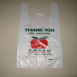 Bolsa de Plástico para Camisetas con Refuerzo Lateral Biodegradable de HDPE, con Sellado Térmico y Superficie Estampada para Promociones - Product Image 5