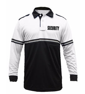 Polo de manga larga de seguridad de poliéster 100% para hombre, uniforme de protección de dos tonos - Product Image 2