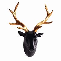 Tête de cerf de haute qualité / Tête de cerf en alliage d'aluminium argenté / Tête de cerf à fixer au mur / Tête de cerf antique / Statue de tête de cerf / Tête de cerf animal