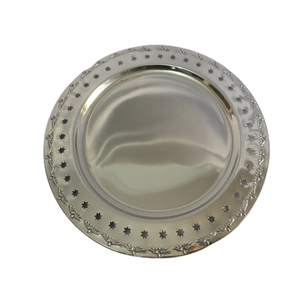 Plaque de dessous en acier inoxydable faite à la main avec plaque de chargeur de spectacle de forme ronde de qualité supérieure au prix le plus bas - Product Image 4