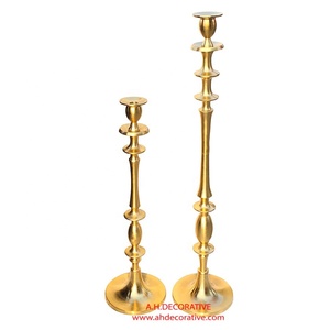 Bougeoir en métal Pièce maîtresse de mariage Bougeoirs en aluminium T Light Candle Pillar Holder Handmade Candelabra - Product Image 2