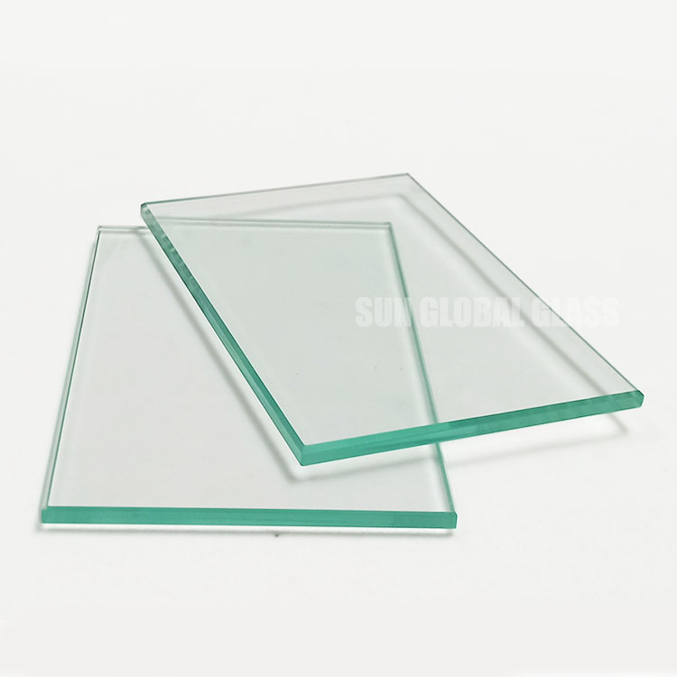 4mm thick clear tempered glass panel float toughened building glass with custom cut size flat grind edge vidrio templado price