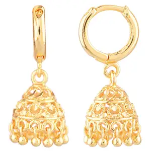 Perhiasan Anting-Anting Berlapis Emas India Grosir Set Anting-Anting Lingkaran Bel Produsen Perhiasan