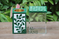 Brûleur à Bakhoor en Os Fait Main par des Artisans Royaux avec Boîte en Acrylique - Couleur, Taille et Logo Personnalisés pour les Activités Religieuses