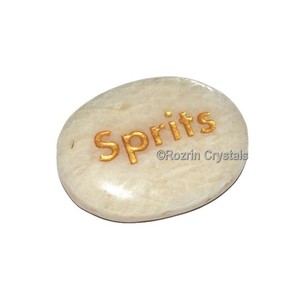 Get Online Moonstone Engraved Spirit Word Healing Stone : Moonstone Engraved Spirit Word Healing Stone For Sale - Product Image 1