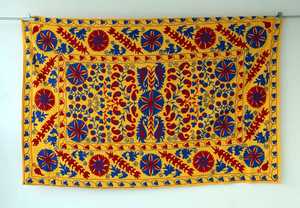 Tapiz decorativo de pared para sofá y playa, ropa de cama individual, Bohemia, bordada, de estilo escandinavo, amarillo, para decoración de fiesta - Product Image 2