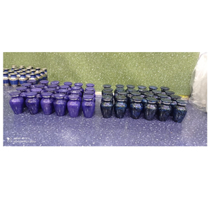 Recuerdo de Fuego Azul, urna de cremación, suministros funerarios, BRASSWORLD, INDIA - Product Image 1