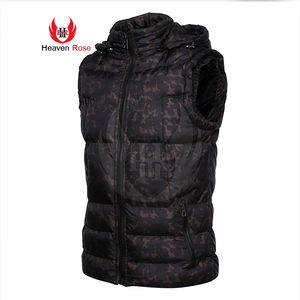 Chaleco de invierno personalizado para hombre, transpirable, Unisex, estilo informal, bombardero, sin mangas, ropa exterior acolchada de alta calidad - Product Image 2