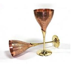 Gobelet de vin en laiton pur, objets personnalisables de meilleure qualité, en verre indien, livraison gratuite - Product Image 1